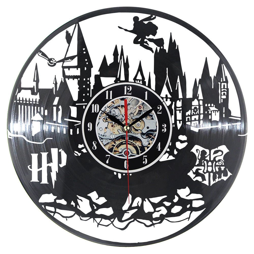 Harry Potter Vinyl Wall Clock Led Night Light-Free Shipping - Aurelia Clothing