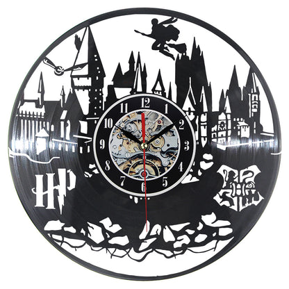 Harry Potter Vinyl Wall Clock Led Night Light-Free Shipping - Aurelia Clothing