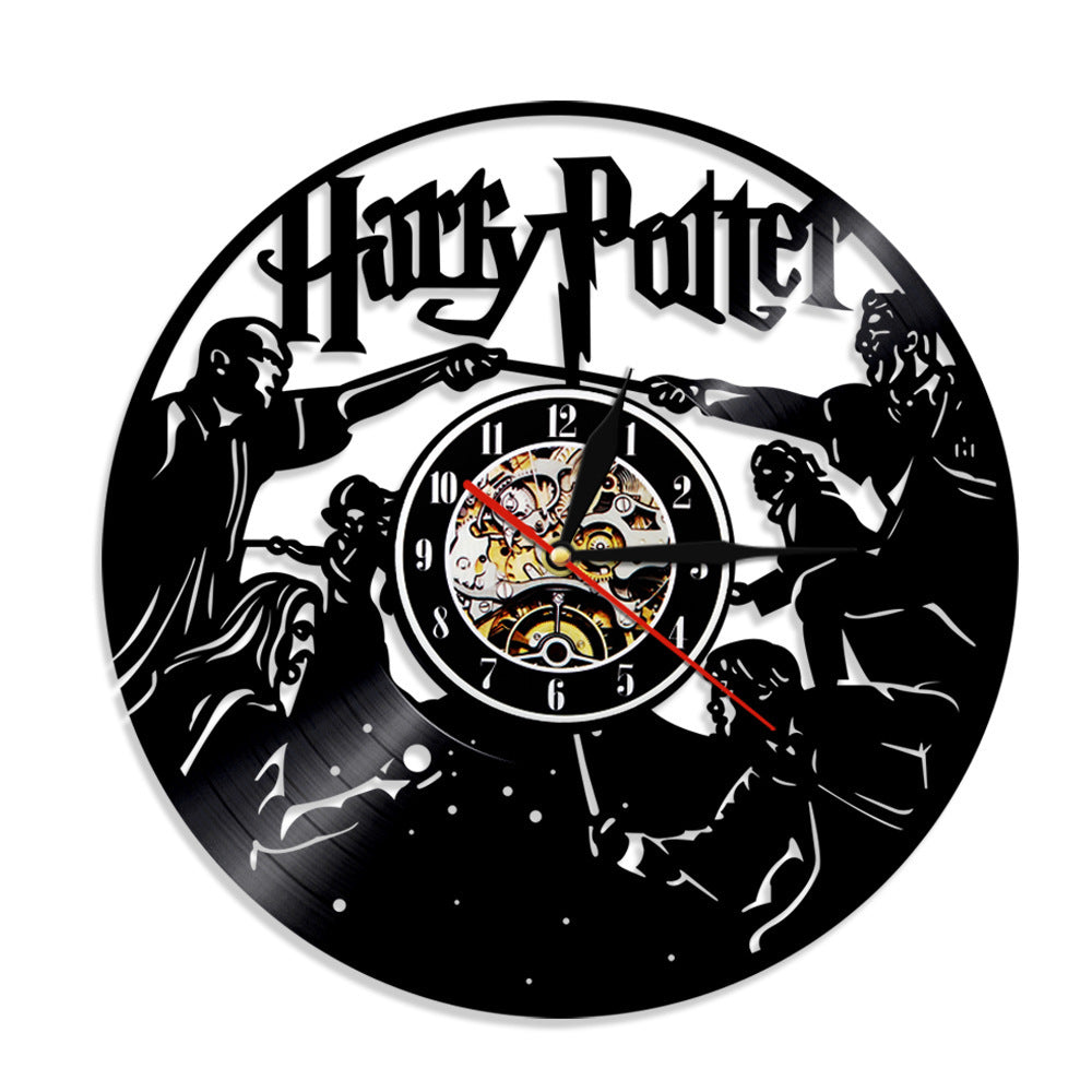 Harry Potter Vinyl Wall Clock Led Night Light-Free Shipping - Aurelia Clothing