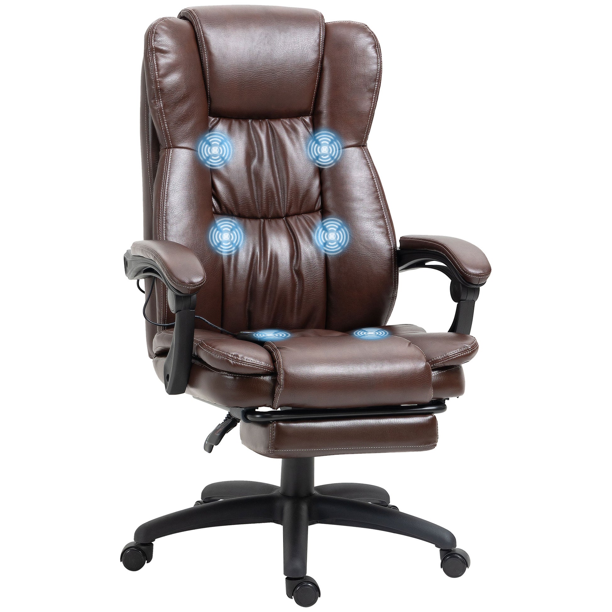High Back Massage Office Chair with 6-Point Vibration-Free Shipping - Aurelia Clothing