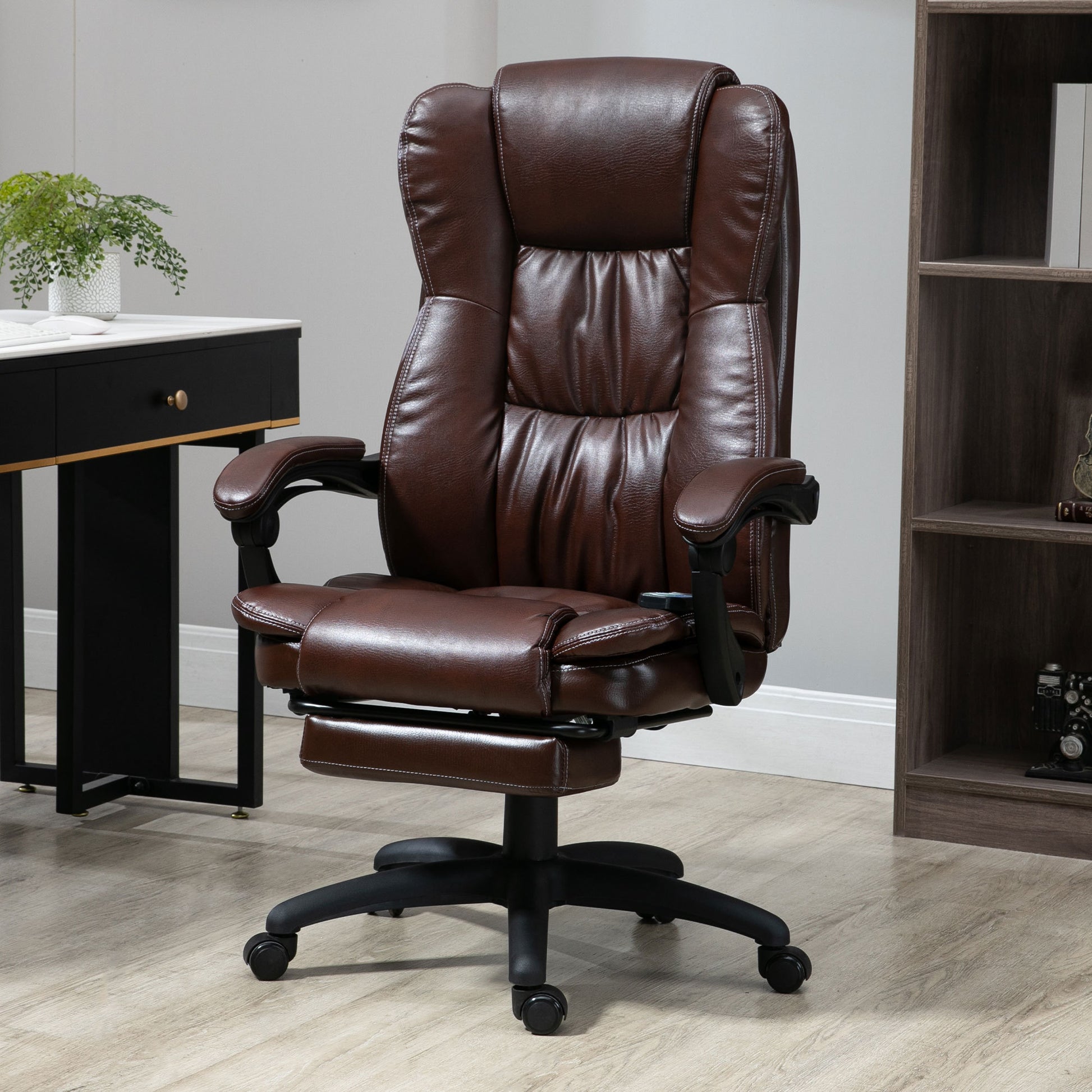 High Back Massage Office Chair with 6-Point Vibration-Free Shipping - Aurelia Clothing