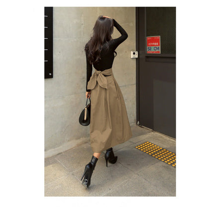 High Waist Bow Slim Skirts-Free Shipping - Aurelia Clothing