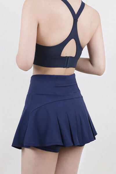 High Waist Pleated Active Skirt - Free Shipping - Aurelia Clothing