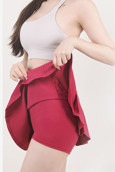 High Waist Pleated Active Skirt - Free Shipping - Aurelia Clothing