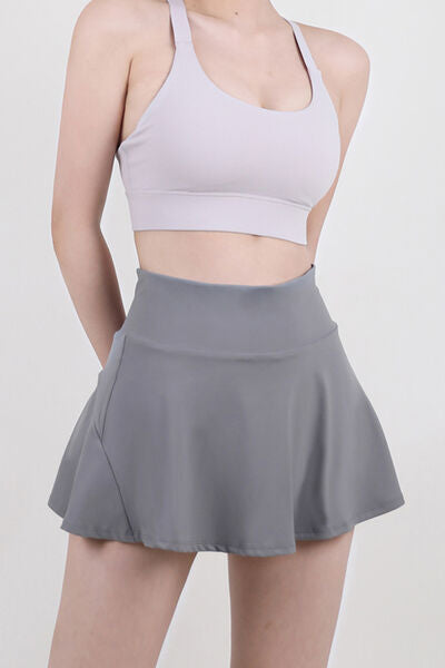 High Waist Pleated Active Skirt - Free Shipping - Aurelia Clothing