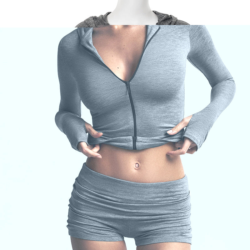 Hooded Shorts Set for Women - Free Shipping - Aurelia Clothing