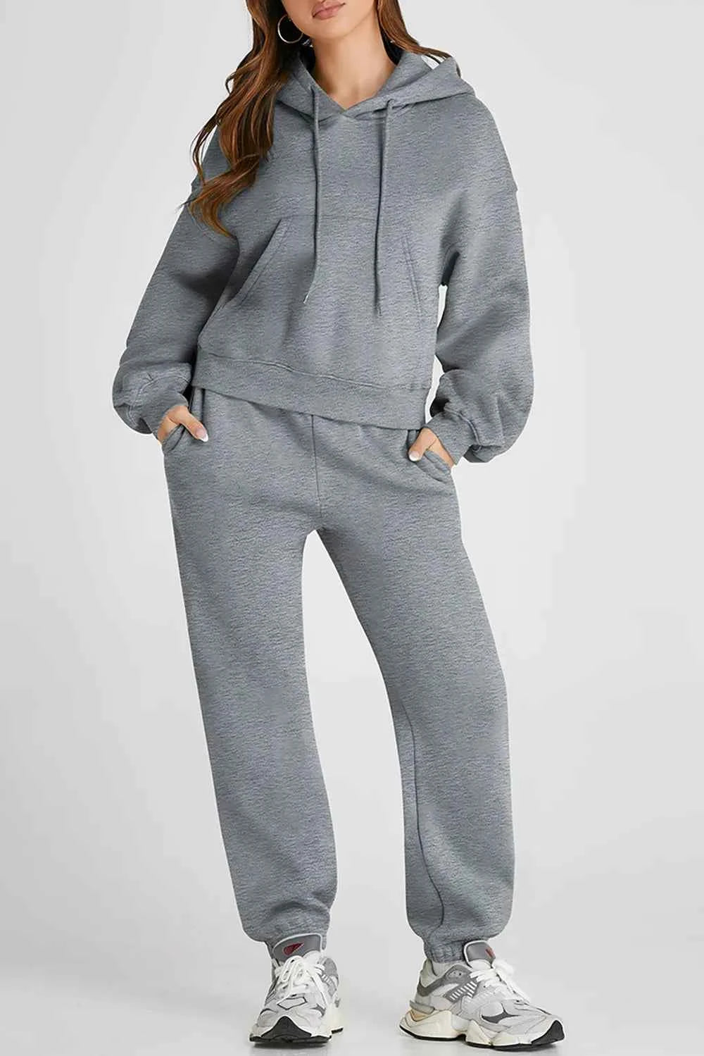 Hooded Top and Pants Active Set-Free Shipping - Aurelia Clothing