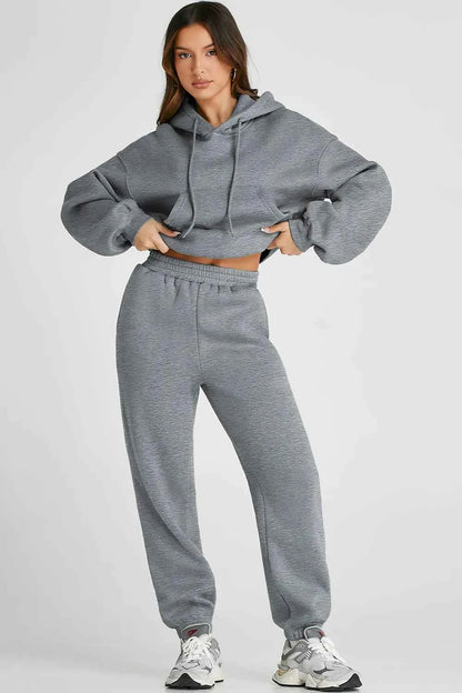 Hooded Top and Pants Active Set-Free Shipping - Aurelia Clothing