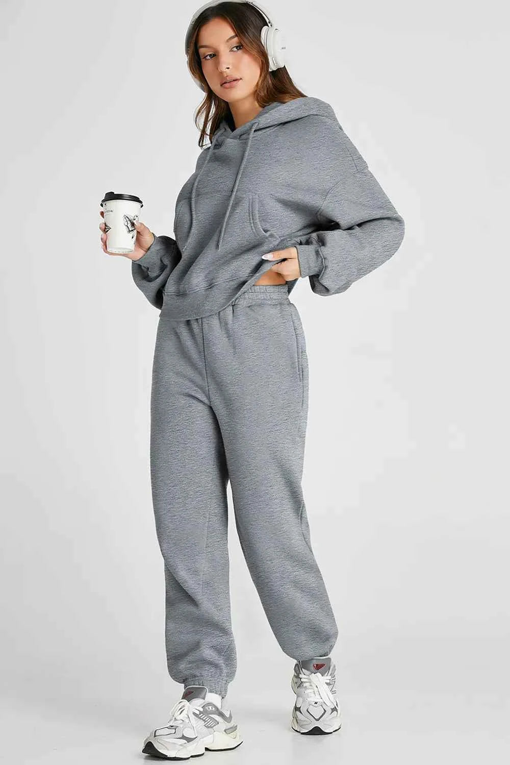 Hooded Top and Pants Active Set-Free Shipping - Aurelia Clothing
