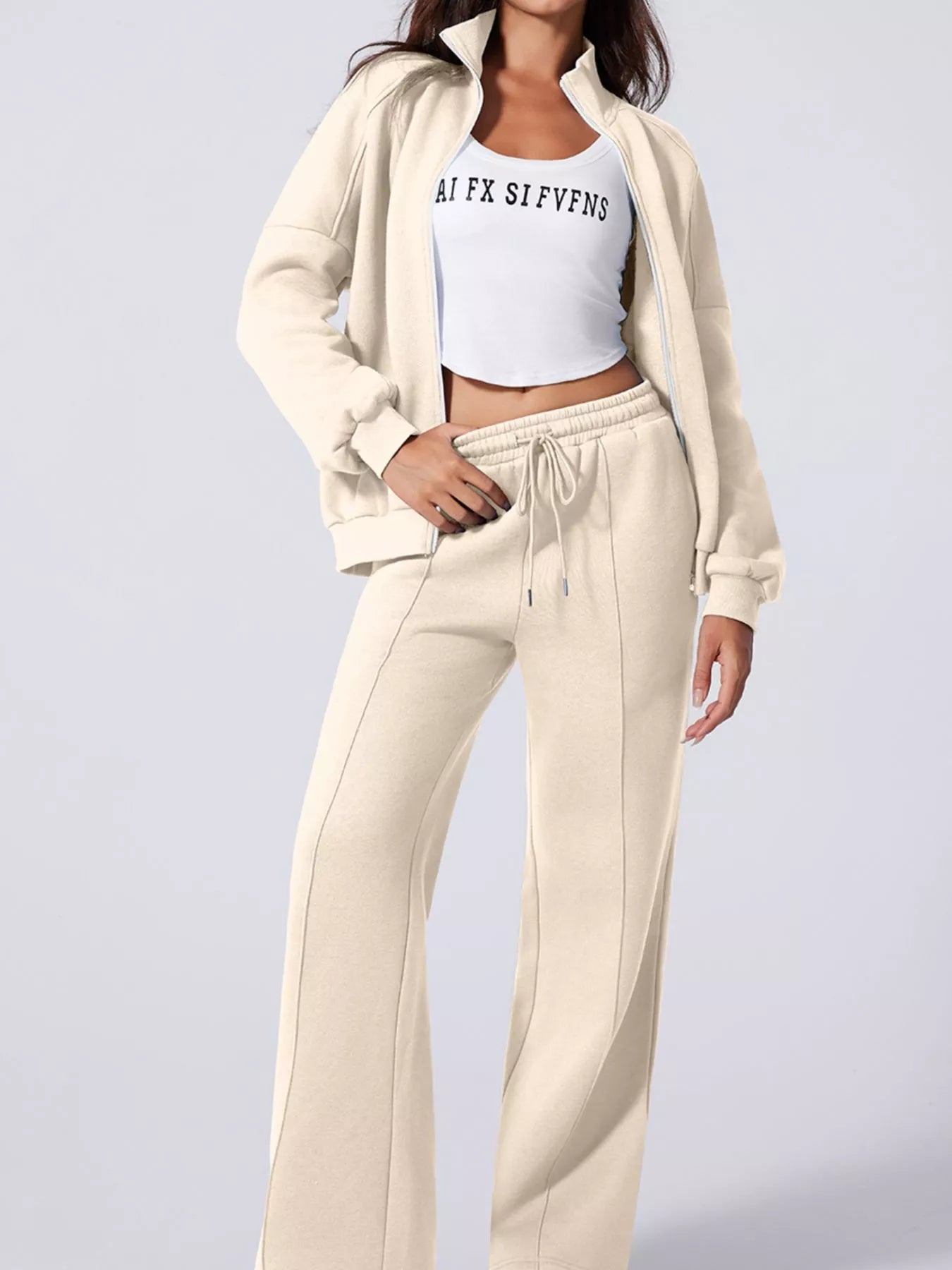 Jacket and Drawstring Pants Active-Free Shipping - Aurelia Clothing