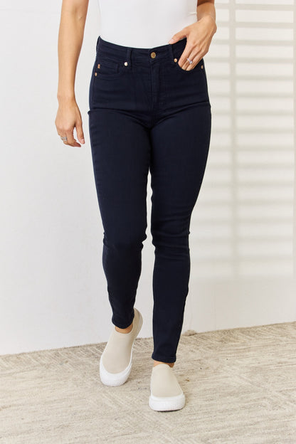 Judy Blue Full Size Garment Dyed Tummy Control Skinny Jeans - Free Shipping - Aurelia Clothing