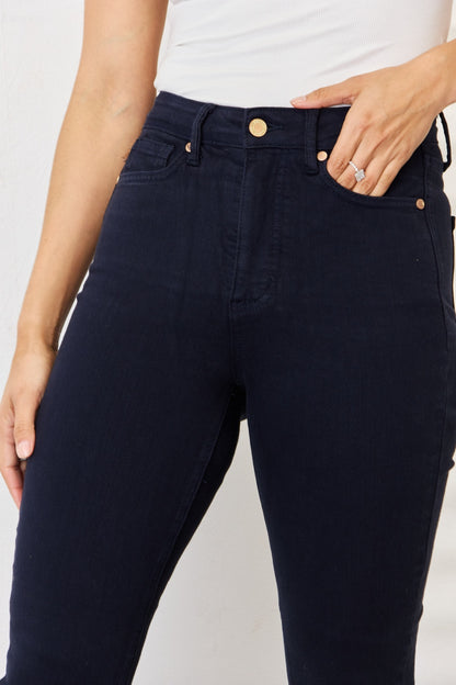 Judy Blue Full Size Garment Dyed Tummy Control Skinny Jeans - Free Shipping - Aurelia Clothing