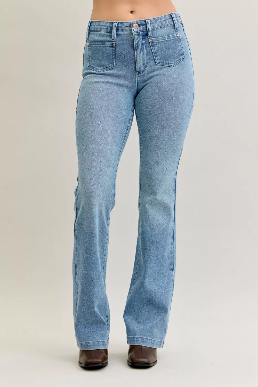 Judy Blue Full Size Mid Rise Bootcut-Free Shipping - Aurelia Clothing