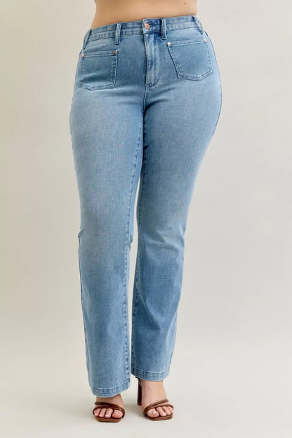 Judy Blue Full Size Mid Rise Bootcut-Free Shipping - Aurelia Clothing