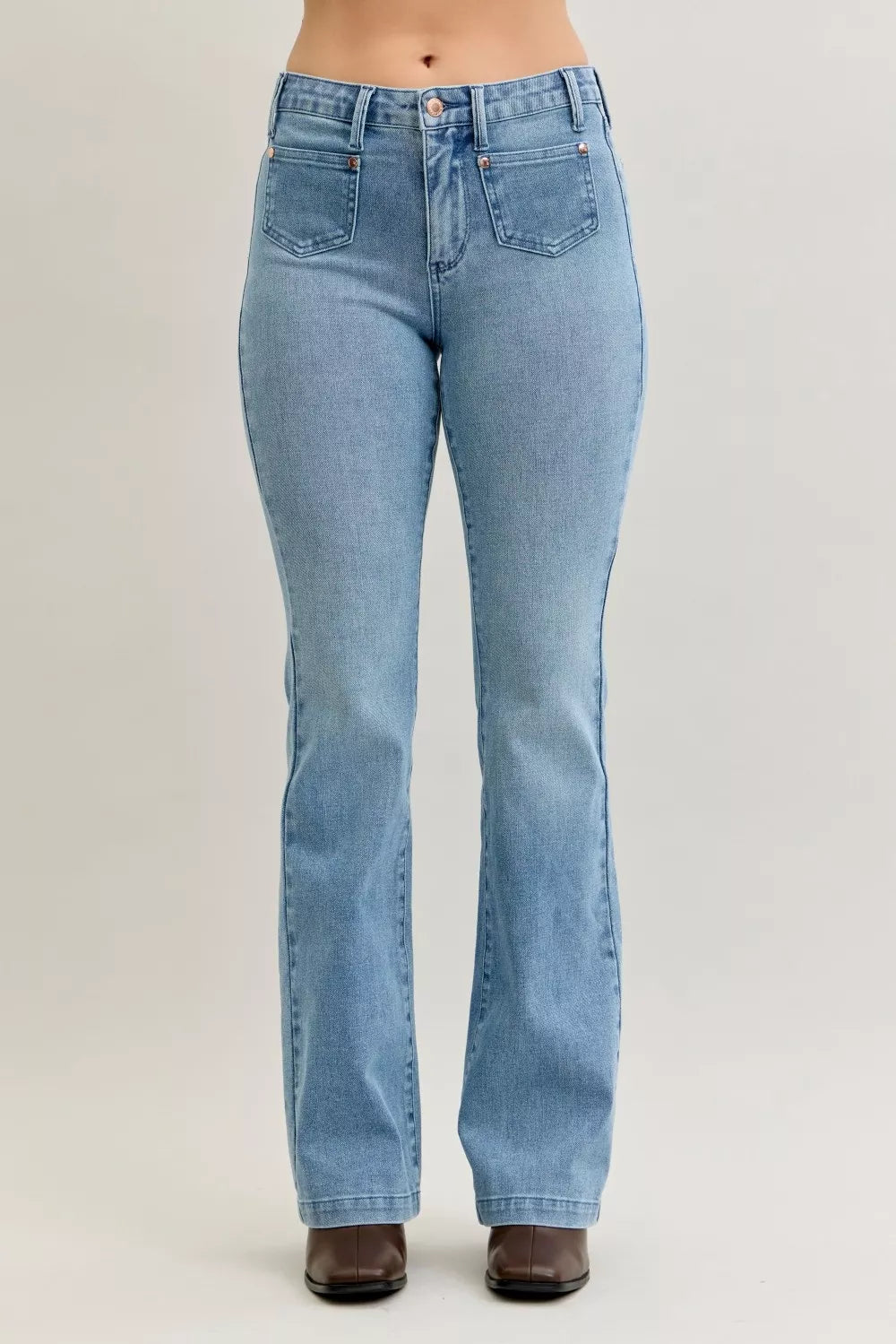 Judy Blue Full Size Mid Rise Bootcut-Free Shipping - Aurelia Clothing