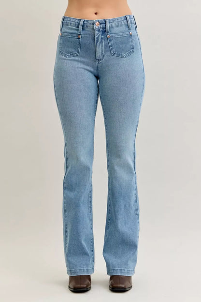 Judy Blue Full Size Mid Rise Bootcut-Free Shipping - Aurelia Clothing