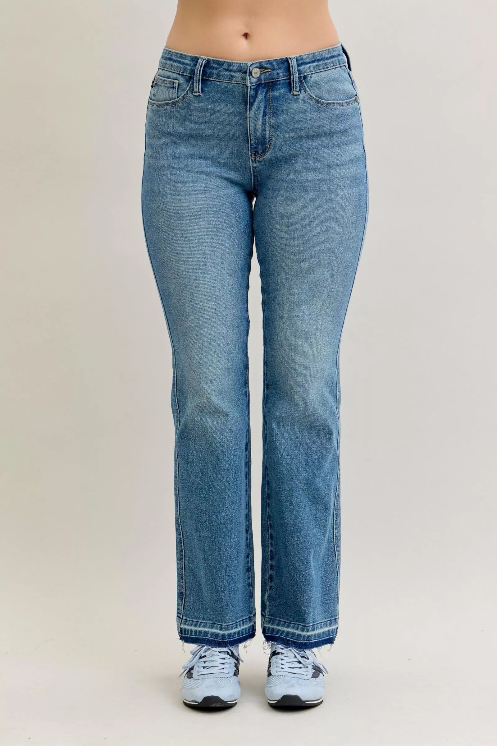 Judy Blue Full Size Mid Rise Slim Bootcut-Free Shipping - Aurelia Clothing