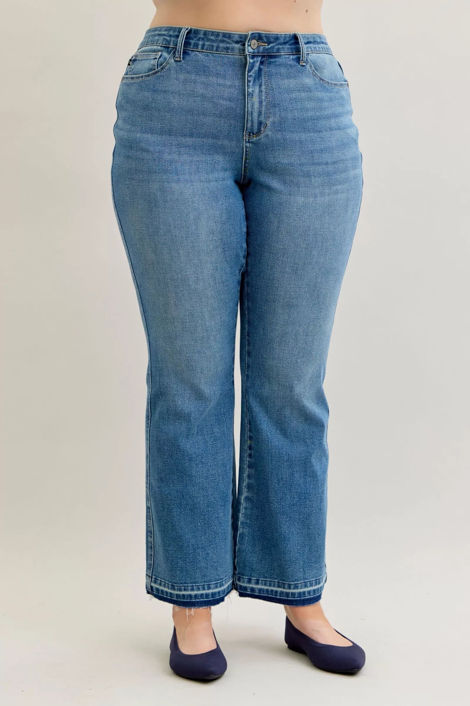 Judy Blue Full Size Mid Rise Slim Bootcut-Free Shipping - Aurelia Clothing