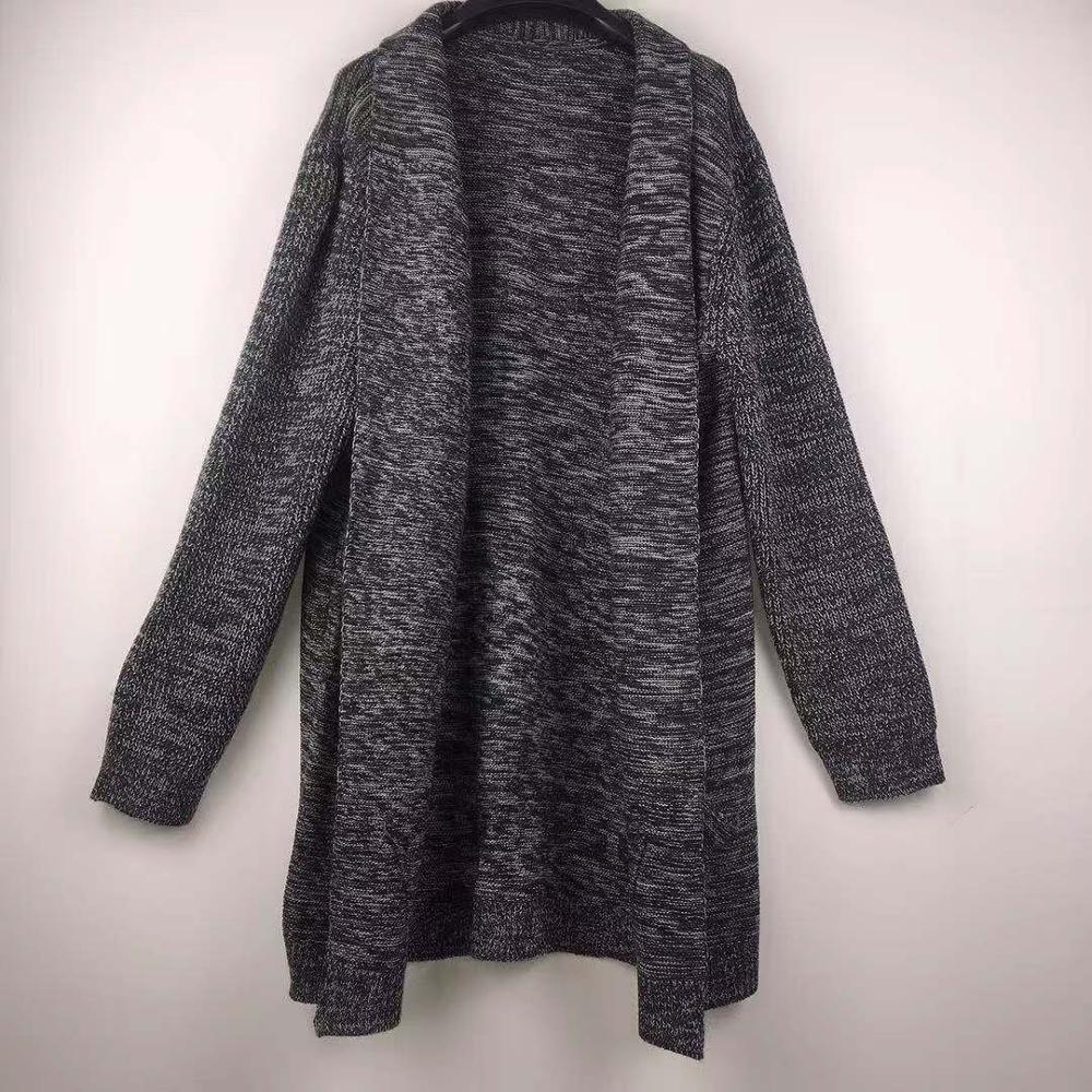 Knitted Cardigan Sweater Men Autumn Mens Long Sweater Jacket Casual Slim Fit Trench Knitwear Sweaters Streetwear Tops Gray - Free Shipping - Aurelia Clothing