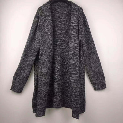 Knitted Cardigan Sweater Men Autumn Mens Long Sweater Jacket Casual Slim Fit Trench Knitwear Sweaters Streetwear Tops Gray - Free Shipping - Aurelia Clothing