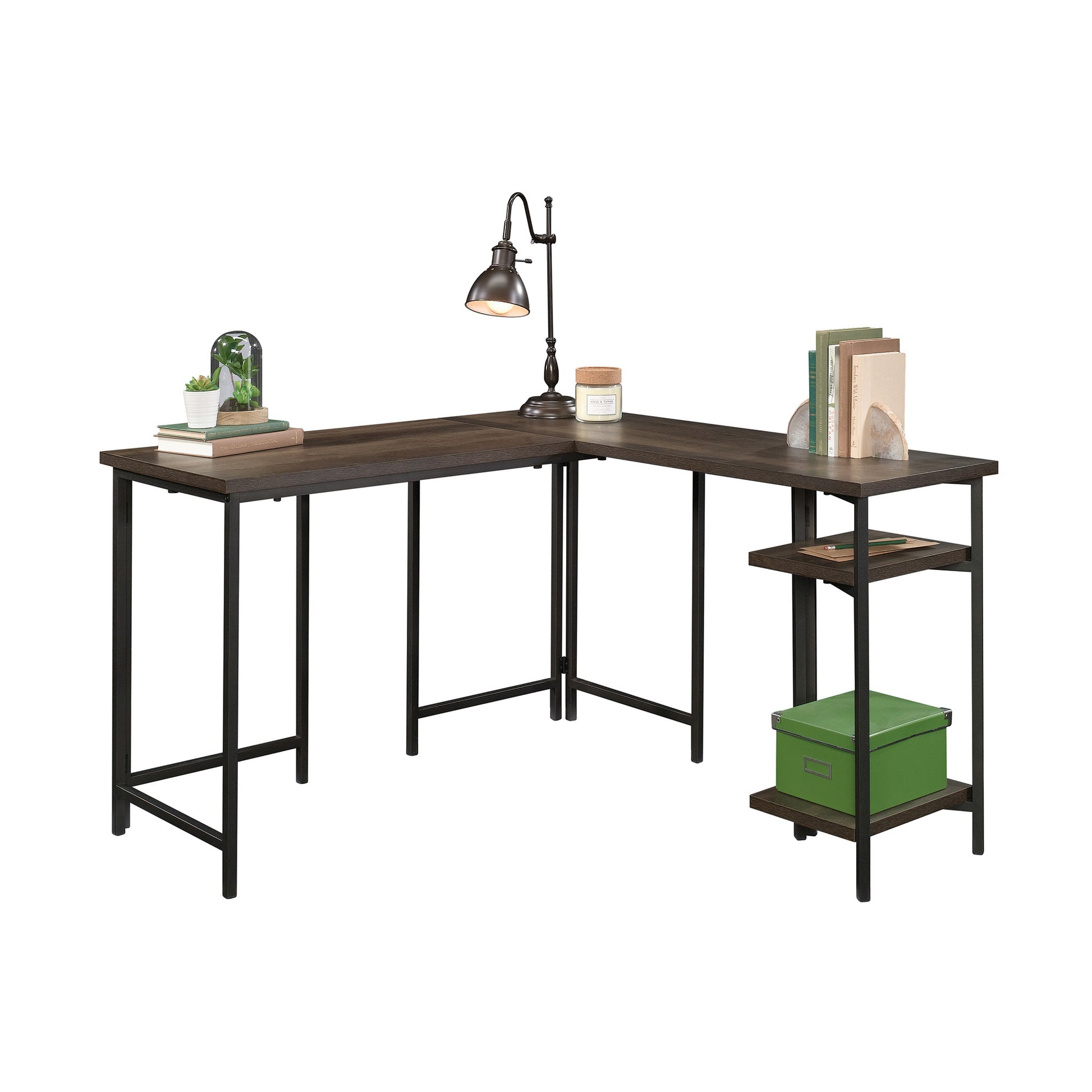 L-Shaped Desk with Rustic Style-Free Shipping - Aurelia Clothing