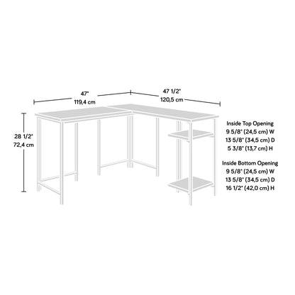 L-Shaped Desk with Rustic Style-Free Shipping - Aurelia Clothing