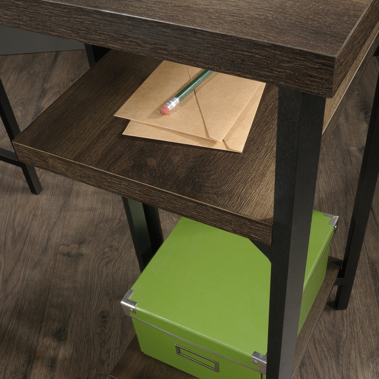 L-Shaped Desk with Rustic Style-Free Shipping - Aurelia Clothing