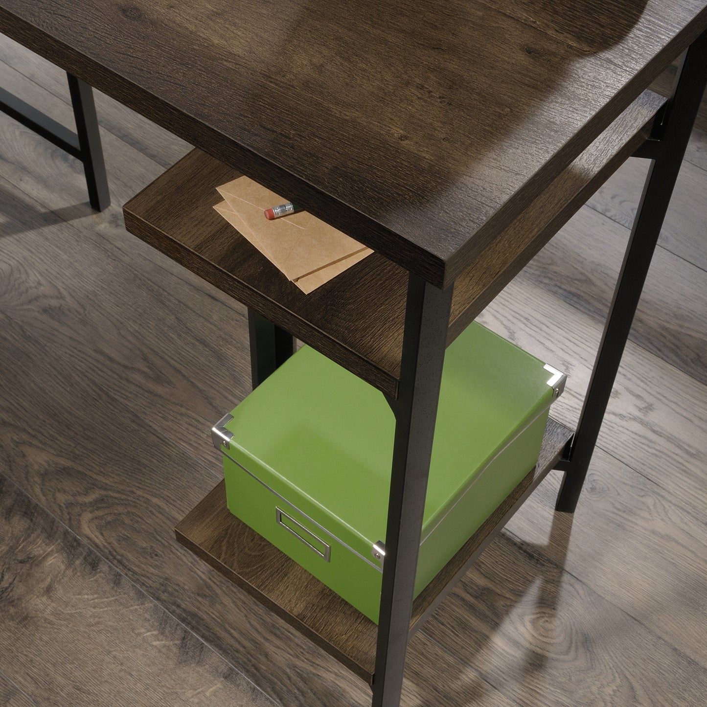L-Shaped Desk with Rustic Style-Free Shipping - Aurelia Clothing