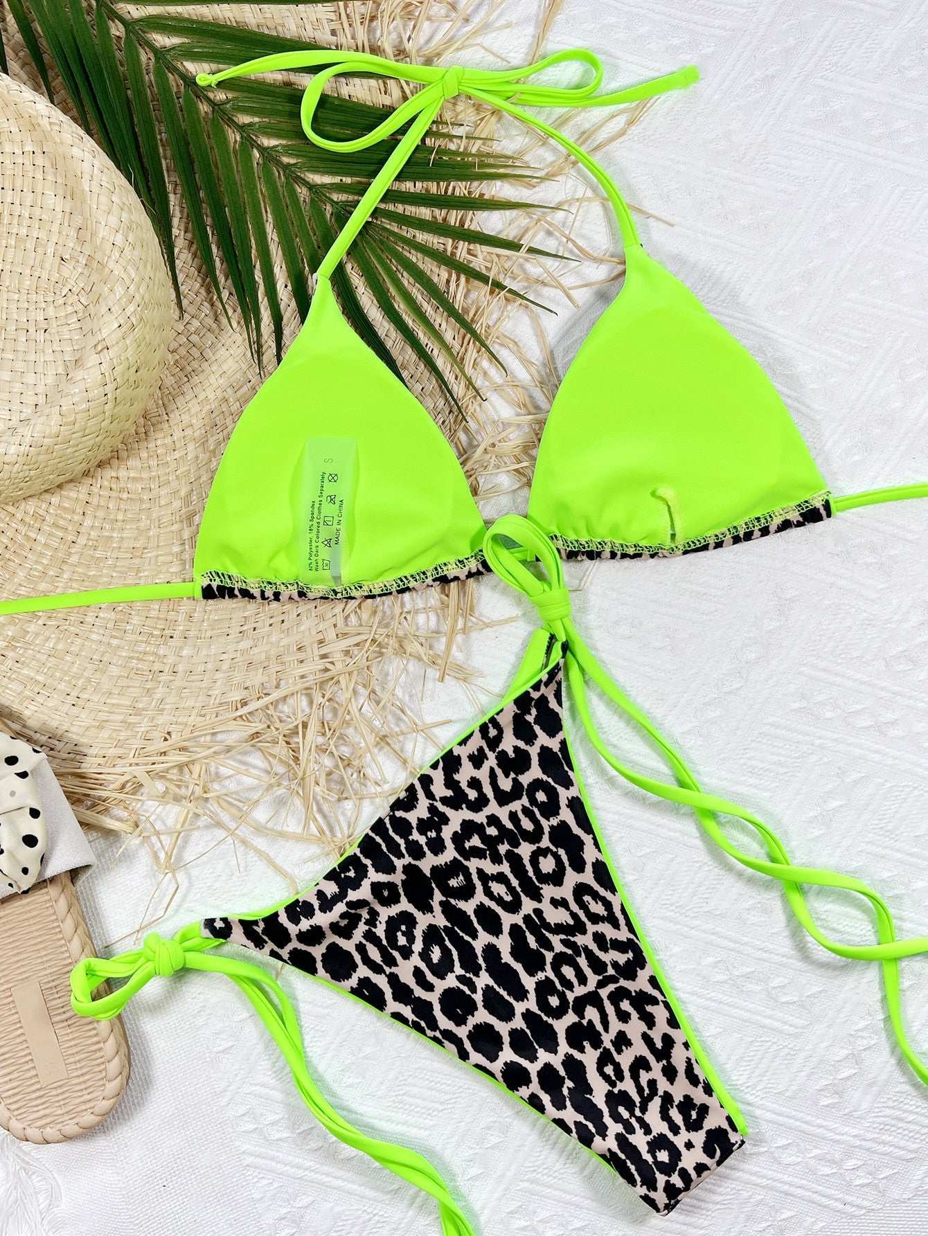 Leopard Print Halter Neck Tie - Free Shipping - Aurelia Clothing