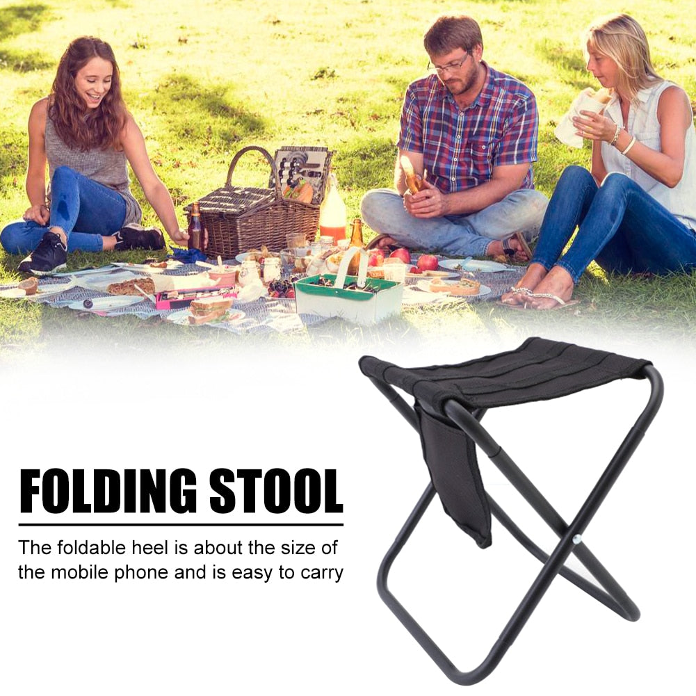 Lightweight Folding Stool Outdoor Furniture Camping Tourist Seat Chair Portable Aluminum Alloy Folding Stool with Storage Bag - Free Shipping - Aurelia Clothing