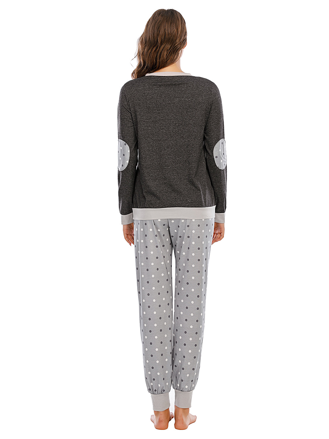 Long Sleeve Top and Polka Dot Pants Set - Aurelia Clothing