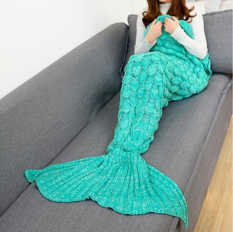 Mermaid Blankets Knitting Fish Tai-Free Shipping - Aurelia Clothing