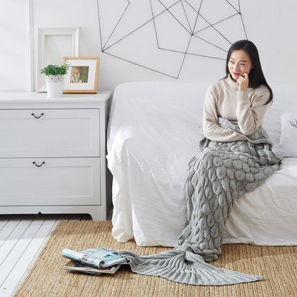 Mermaid Blankets Knitting Fish Tai-Free Shipping - Aurelia Clothing