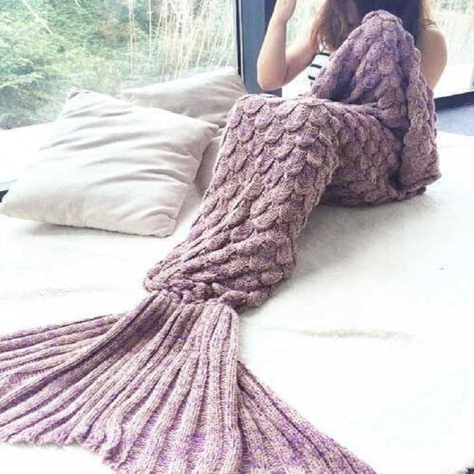 Mermaid Blankets Knitting Fish Tai-Free Shipping - aurelia-clothing-8955