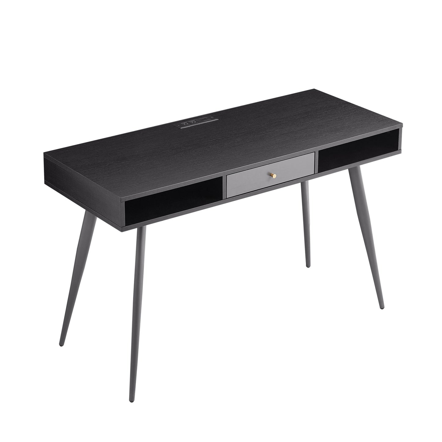 Mid Century Desk with USB Ports and Power Outlet-Free Shipping - Aurelia Clothing