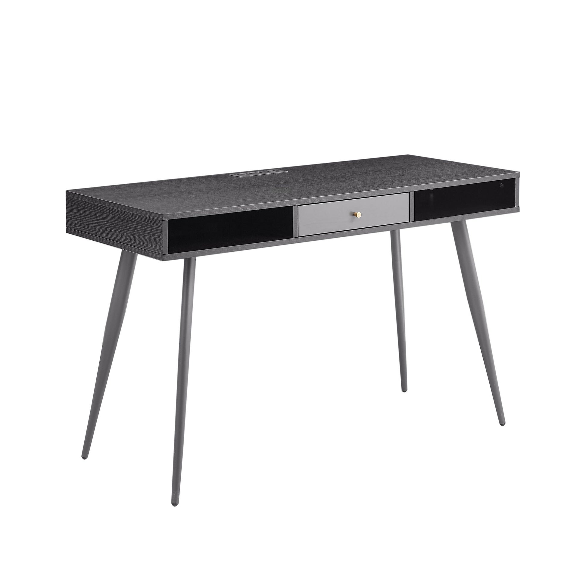 Mid Century Desk with USB Ports and Power Outlet-Free Shipping - Aurelia Clothing