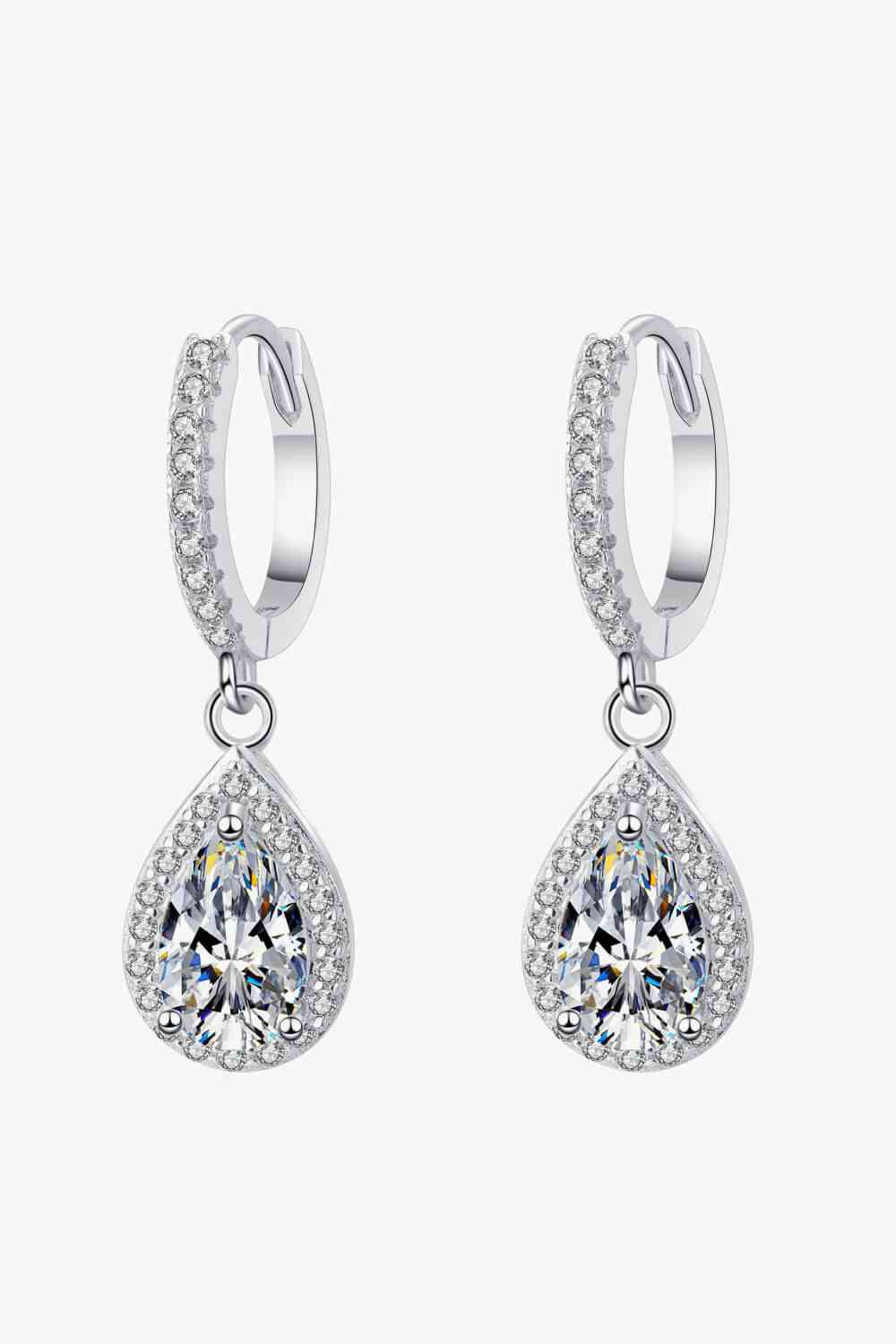Moissanite Teardrop Earrings - Aurelia Clothing