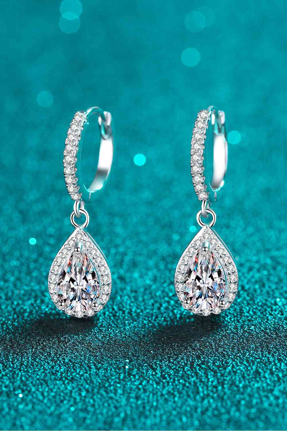 Moissanite Teardrop Earrings - Aurelia Clothing