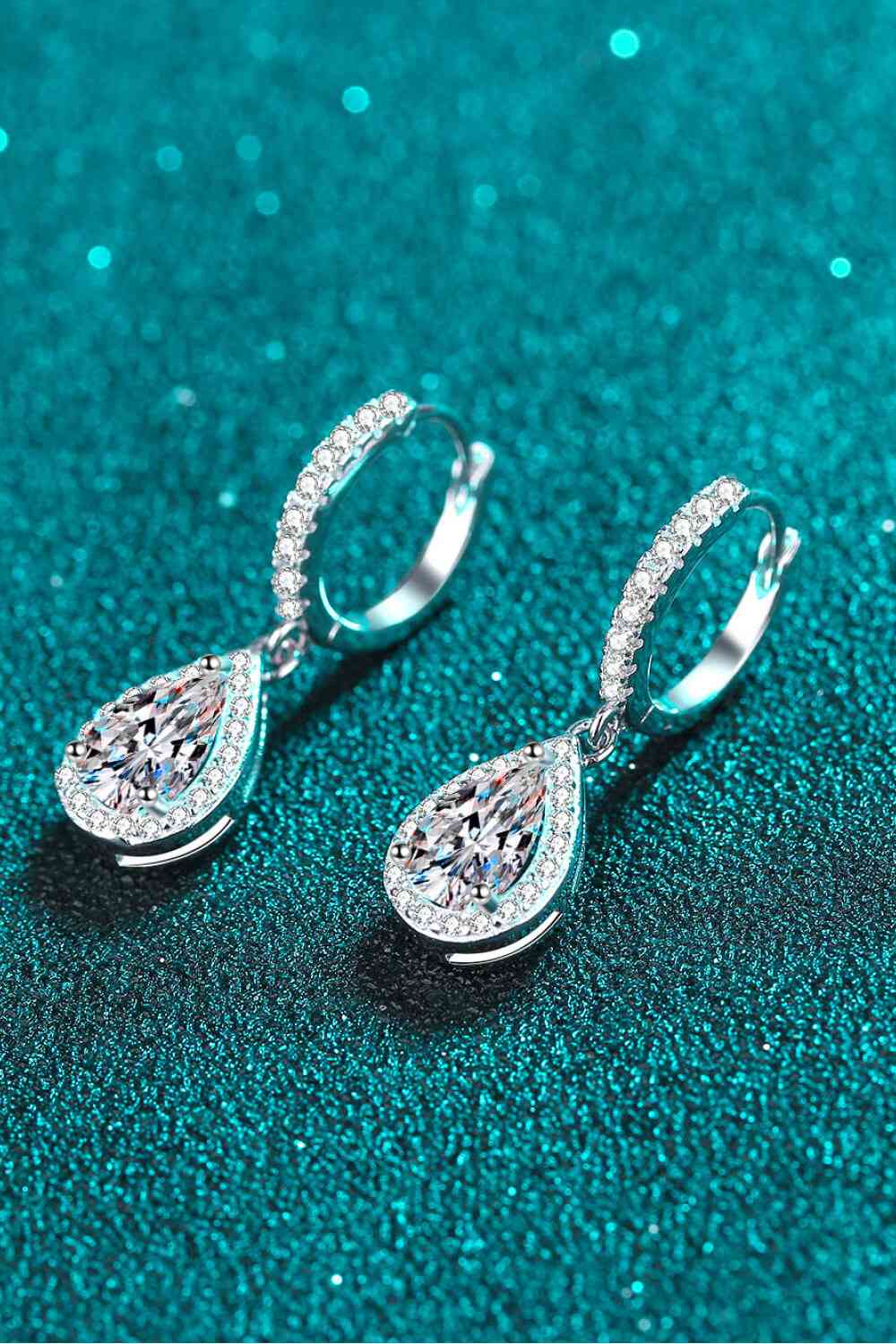 Moissanite Teardrop Earrings - Aurelia Clothing
