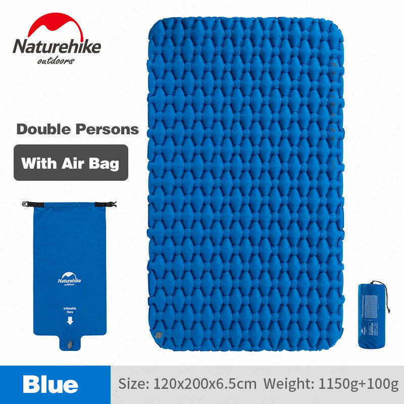 Naturehike Outdoor Camping Mat Inflatable Bag Inflatable Tent Sleeping Pad Ultralight Portable Picnic Air Mat Camping Picnic Pad - Free Shipping - Aurelia Clothing
