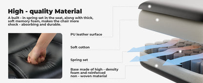 Office Chair Ergonomic 200 kg PU Leather- Free Shipping - Aurelia Clothing
