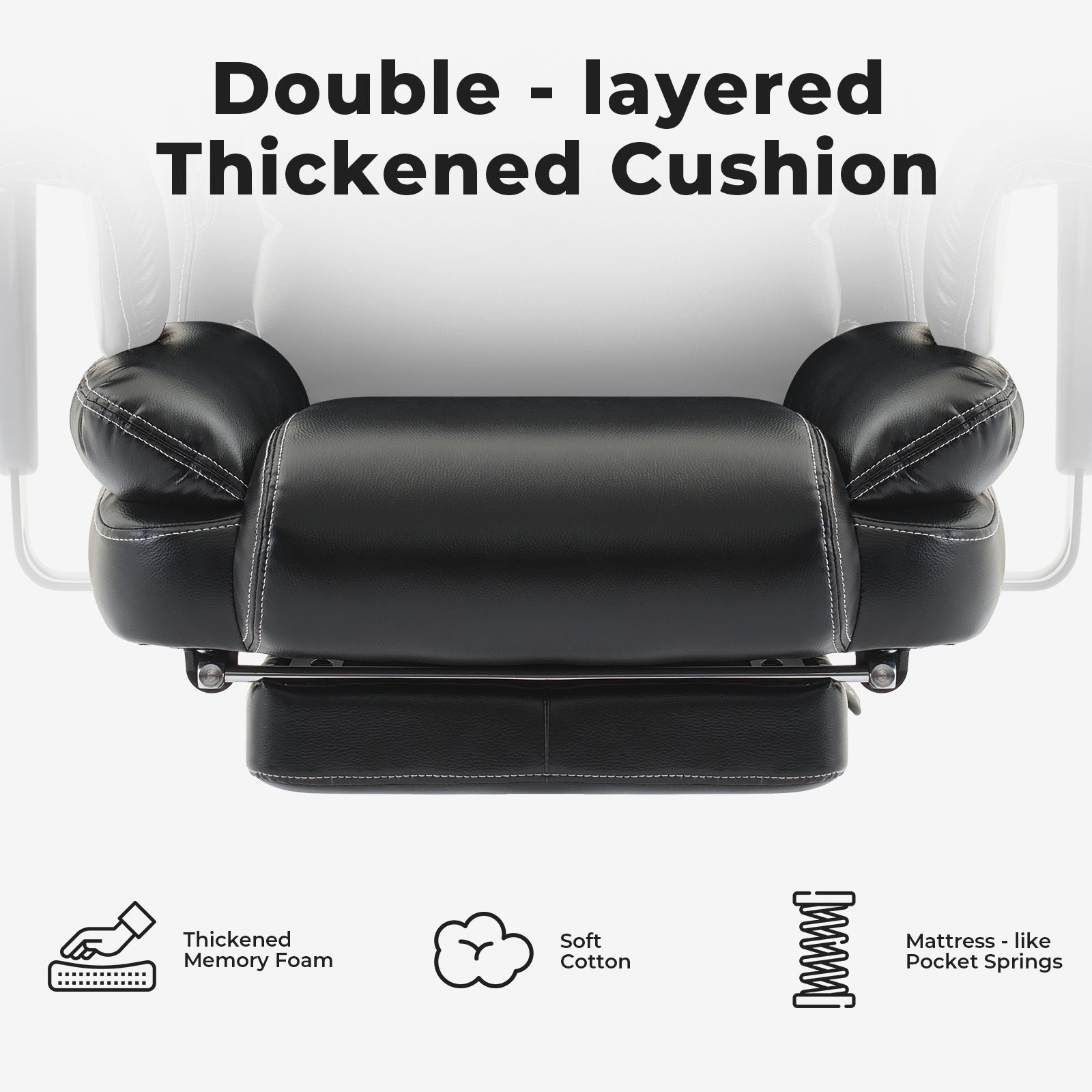 Office Chair Ergonomic 200 kg PU Leather- Free Shipping - Aurelia Clothing