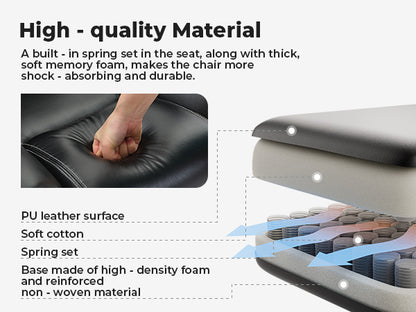 Office Chair Ergonomic 200 kg PU Leather- Free Shipping - Aurelia Clothing