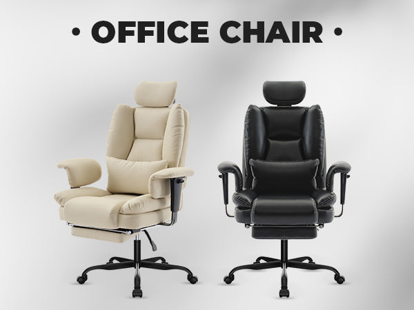 Office Chair Ergonomic 200 kg PU Leather- Free Shipping - Aurelia Clothing