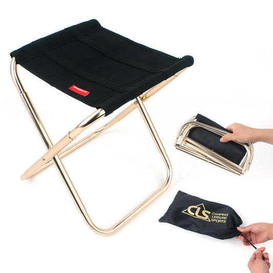 Outdoor Folding Chair 7075 Aluminum Alloy Fishing Chair Barbecue Stool Folding Stool Portable Train Stool Camping Pony - Free Shipping - Aurelia Clothing