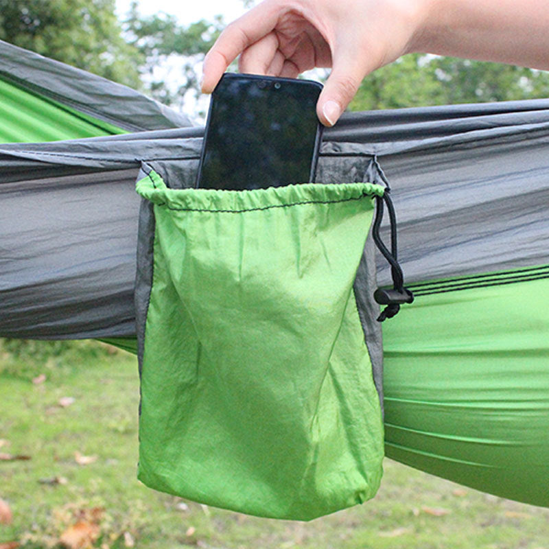Outdoor Hammock Camping Single And Double Parachute Fabric Color Matching Hammock Widened Swing Indoor Leisure - Free Shipping - Aurelia Clothing