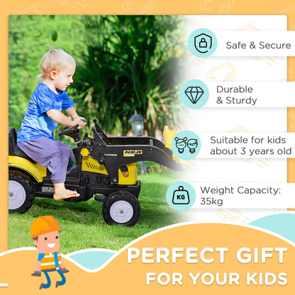 Pedal Ride-On Excavator with Front Loader Digger-Free Shipping - Aurelia Clothing