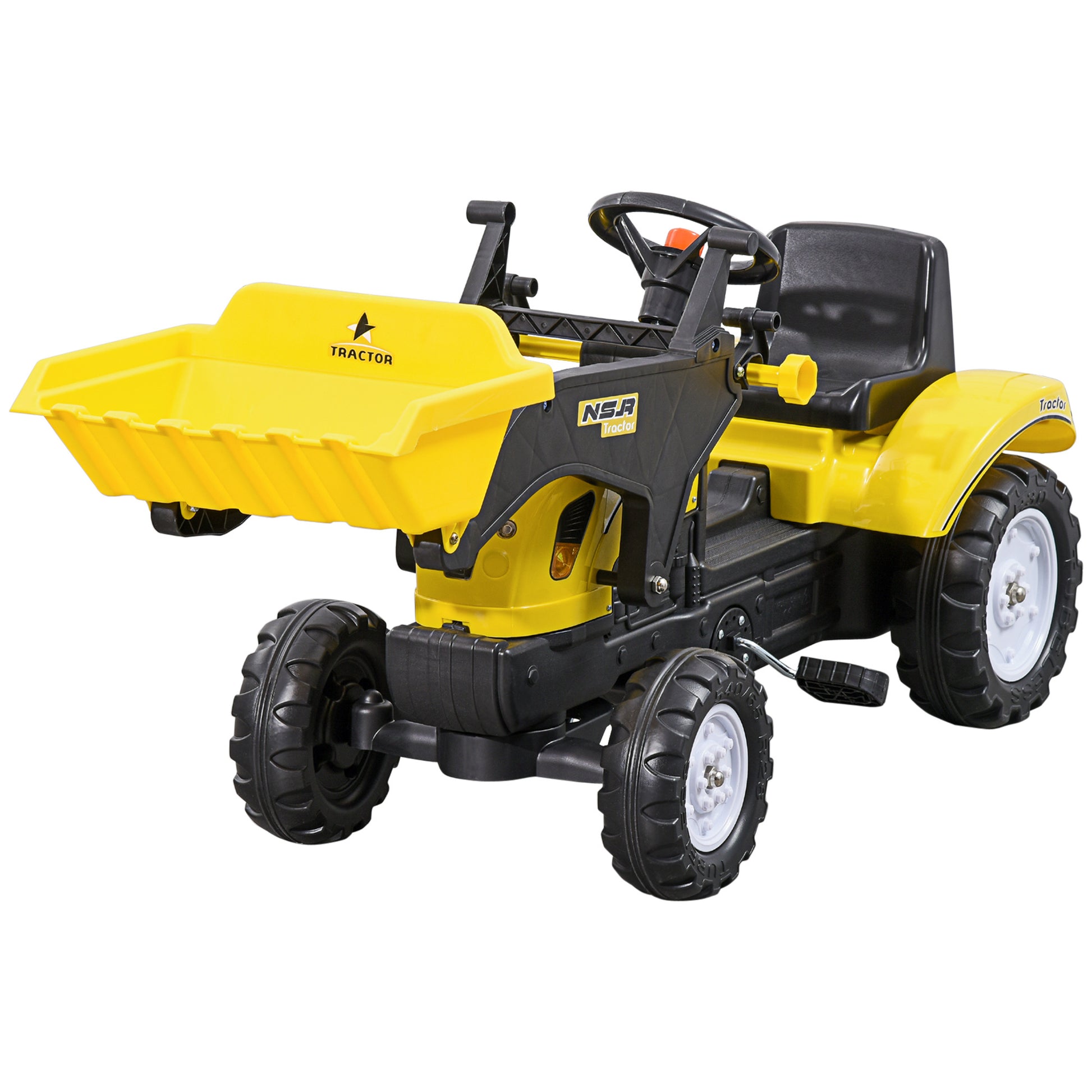 Pedal Ride-On Excavator with Front Loader Digger-Free Shipping - Aurelia Clothing