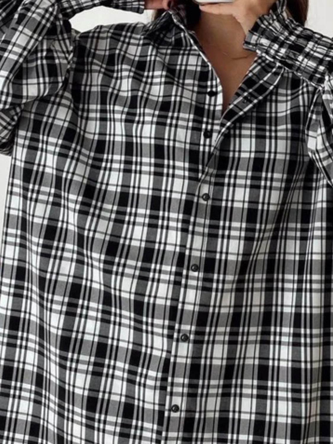 Plaid Button Up Long Sleeve Shirt - Aurelia Clothing
