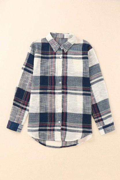 Plaid Button Up Long Sleeve Shirt - Free Shipping - Aurelia Clothing
